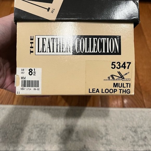 The Leather Collection Brown & Multi Color Braid Strap Lea Loop Sandals 8.5 - Picture 5 of 6